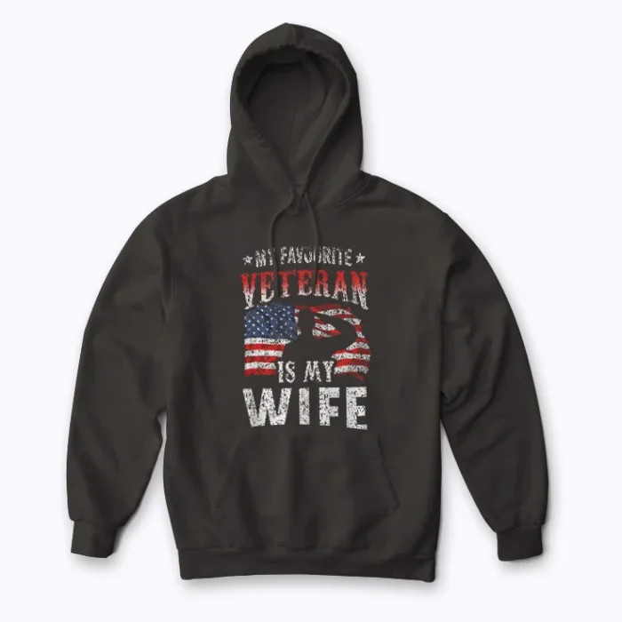 Patriotic Veterans Day Being A Veterans Wife Is An Honor Hoodie