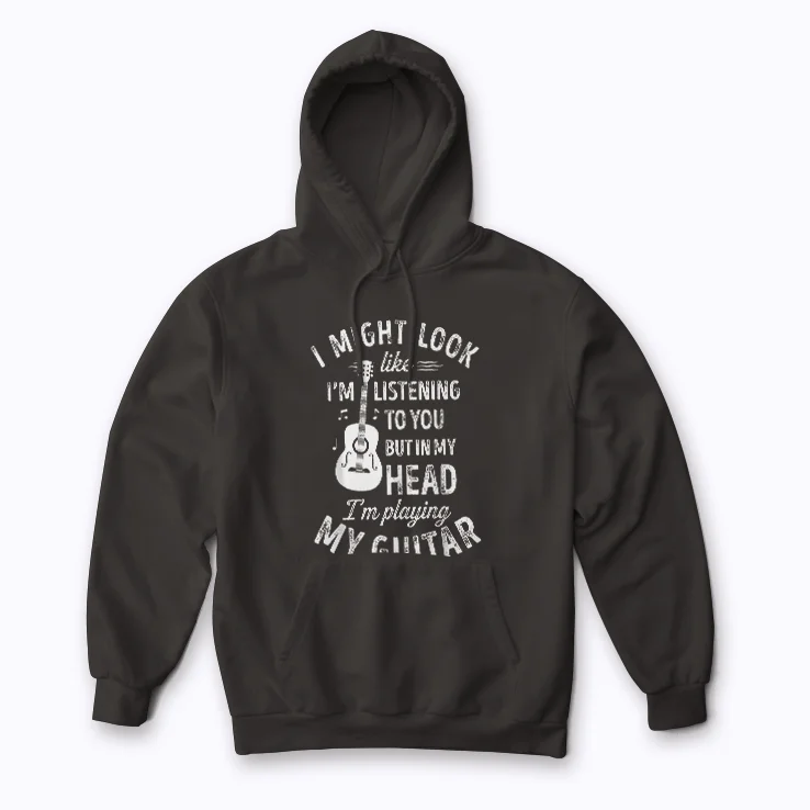 Playing Guitar Guitarist Music Life Funny Gift Hoodie
