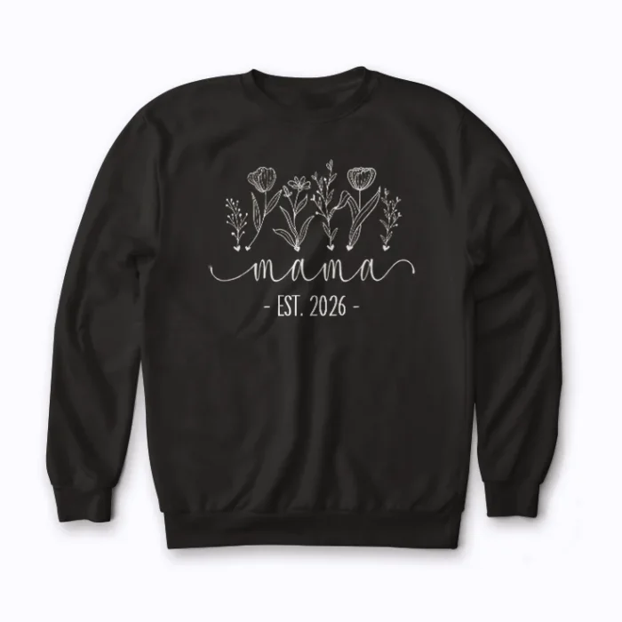 Promoted To Mama 2026 Pregnancy New Mom Gift Sweatshirt