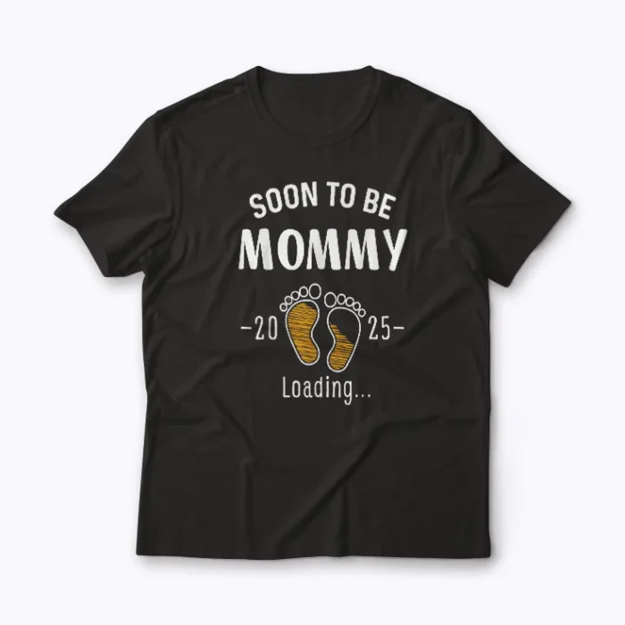 Promoted To Mommy Est 2025 First Time Mama Gift T-shirt