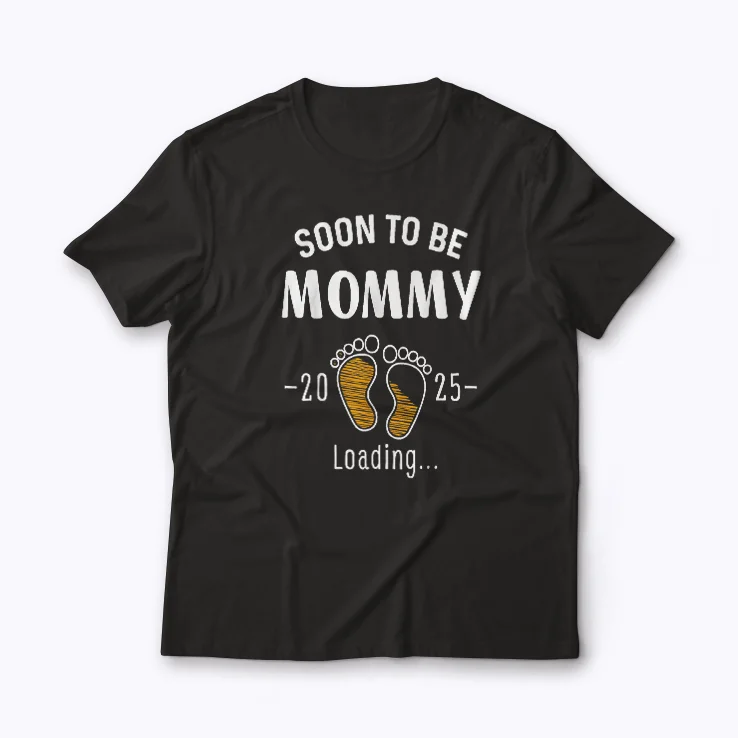 Promoted To Mommy Est 2025 First Time Mama Gift T-shirt
