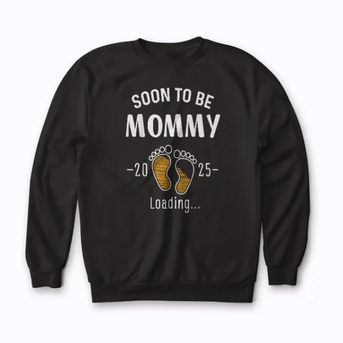 Promoted To Mommy Est 2025 First Time Mama Gift Sweatshirt