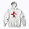 Red Cross Snoopy Hoodie featuring Snoopy and the Red Cross logo.