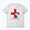 Red Cross Snoopy T-shirt featuring Snoopy and the Red Cross logo.
