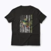 Reel Cool Dad Camouflage American Flag T-shirt featuring a patriotic camouflage design