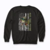 Reel Cool Dad Camouflage American Flag Sweatshirt showcasing a patriotic camouflage pattern