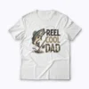 Reel Cool Dad Fishing Papa Fathers Day T-shirt showing bold graphic for proud fishing dads
