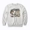 Reel Cool Dad Fishing Papa Fathers Day Sweatshirt with soft brushed interior for proud fishing dads