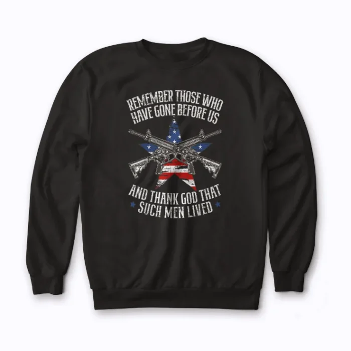 Remember The Fallen Soldiers USA sweatshirt crafted from heavyweight ring‑spun cotton