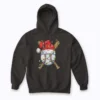 Santa Sports Design For Men Boys Christmas hoodie featuring festive sports design