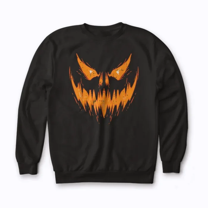 Scary Spooky Jack O Lantern Face Pumpkin sweatshirt for Halloween