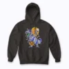 Skeleton Riding Mummy Dinosaur T rex Halloween hoodie for Halloween warmth