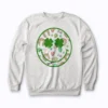 Smile Face Lucky Charm Saint Patricks Day Shamrock Sweatshirt showcasing a smiling face and shamrock