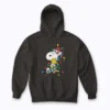 Snoopy Woodstock Christmas Lights hoodie featuring Snoopy and Woodstock