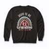 Soon To Be Grandma 2026 Rainbow Promoted Sweatshirt with vibrant rainbow design