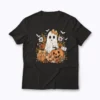 Spooky But Sweet Cute Ghost with Floral Halloween shirt for festive fun