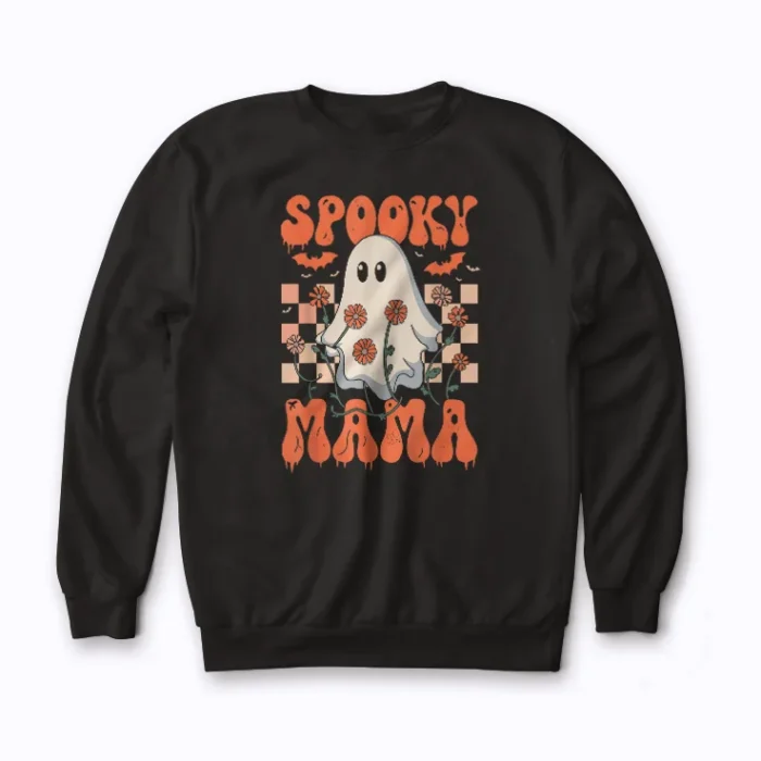 Spooky Mom Halloween Witch Sweatshirt for stylish comfort