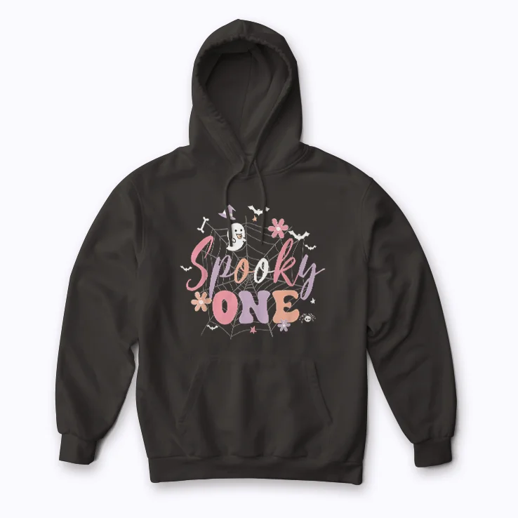 Spooky One Halloween Birthday for Baby Girl hoodie for a cozy celebration