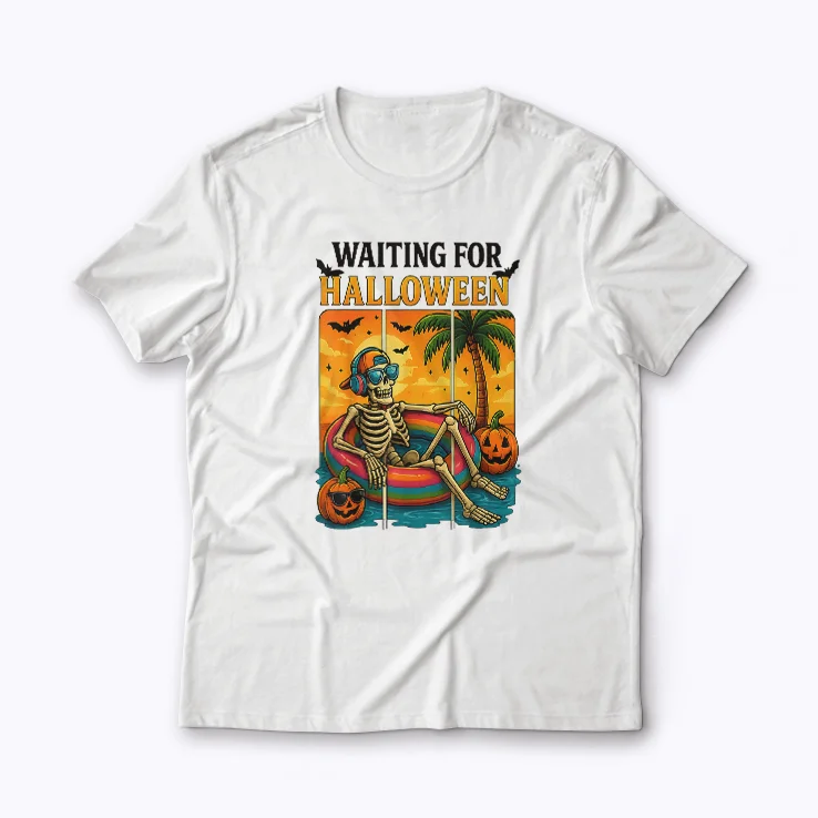 Spooky Summer Skeleton Just Waiting For Halloween shirt for Halloween lovers