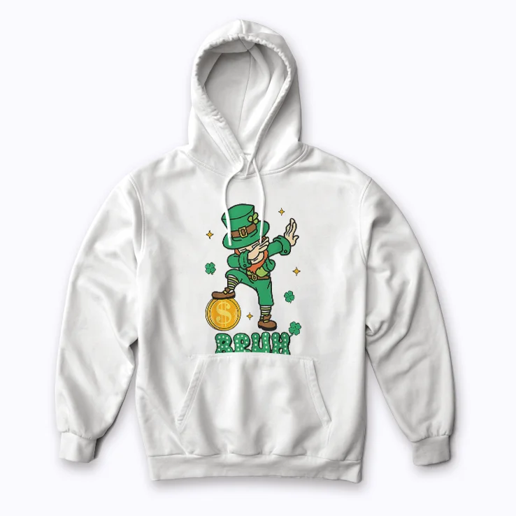 St Patricks Day Dabbing Leprechaun Hoodie featuring the playful leprechaun design