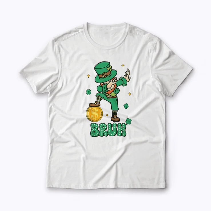 St Patricks Day Dabbing Leprechaun T‑shirt with vibrant graphic on soft cotton