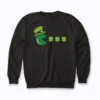 St Patricks Day Eating Shamrock sweatshirt with bold graphic