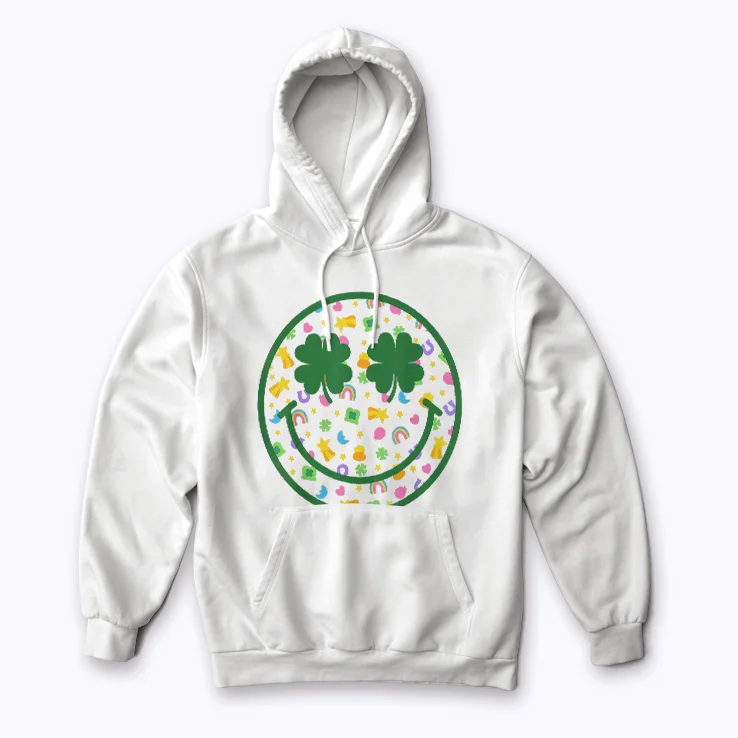 St Pattys Day Lucky Shamrock St Patricks Day Hoodie with cozy fleece and bold shamrock graphic