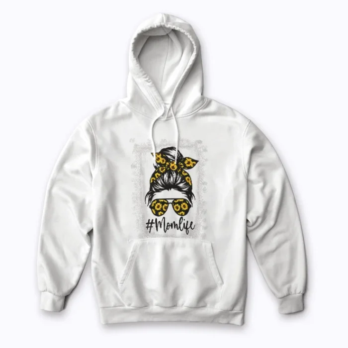 Sunflower Mom Life Bleached Mothers Day Gift Hoodie