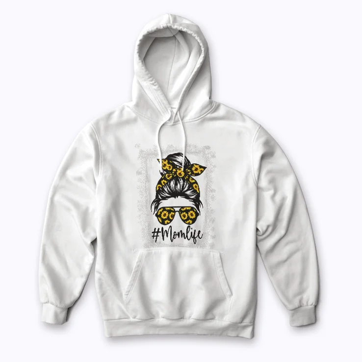 Sunflower Mom Life Bleached Mothers Day Gift Hoodie