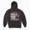 Thank You Veterans Day Memorial Day Hoodie with a patriotic graphic