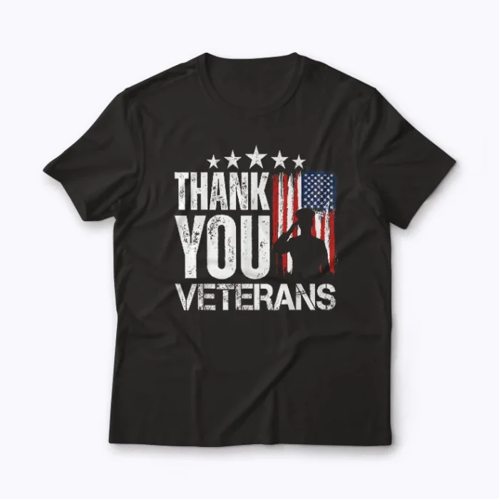 Thank You Veterans Day Memorial Day T-shirt featuring a patriotic design honoring veterans and memorial day.