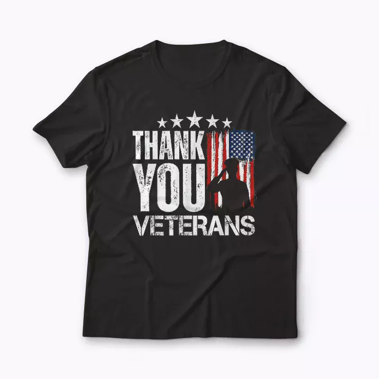Thank You Veterans Day Memorial Day T-shirt featuring a patriotic design honoring veterans and memorial day.