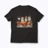 Thanksgiving Cats Dinner Feast Vintage Fall shirt with festive cats design