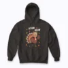 Thanksgiving Turkey Cat Meow Funny hoodie featuring a cat in turkey costume