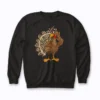 Thanksgiving Turkey Women Girl Leopard hoodie