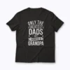 The only best grandpas get promoted to great grandpa T-shirt featuring bold family message
