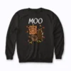 Turkey Moo Funny Thanksgiving sweatshirt with festive turkey moo design