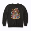 Turkey Reading Books Fall Thanksgiving Teacher Book Sweatshirt showcasing a festive turkey reading books