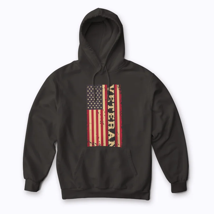 Veteran Veterans Day USA United States Hoodie with bold patriotic graphics
