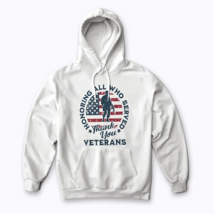 Veterans Day I Support Our Veterans hoodie front design