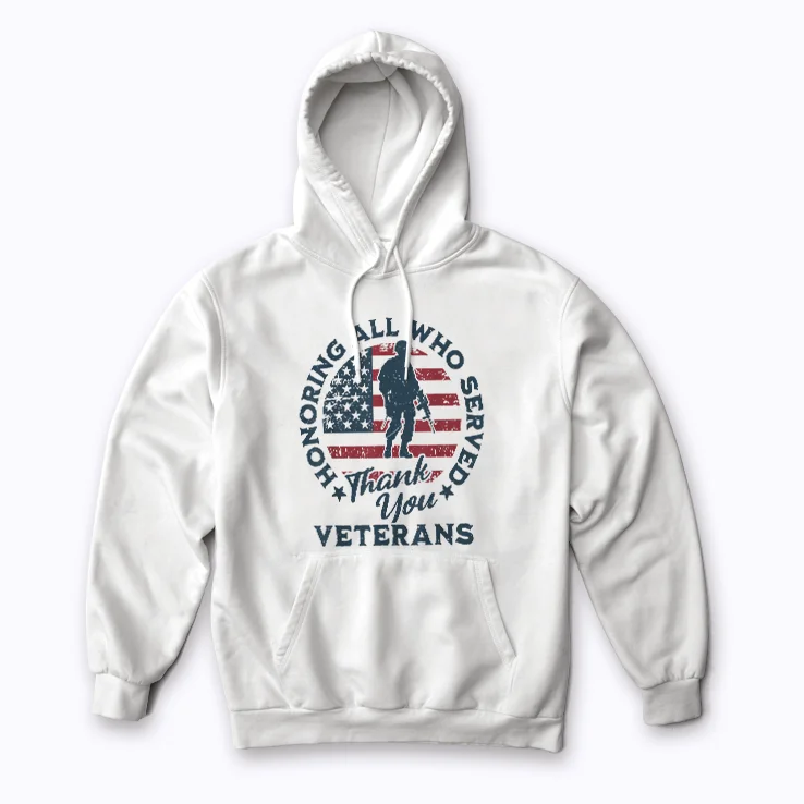Veterans Day I Support Our Veterans hoodie front design