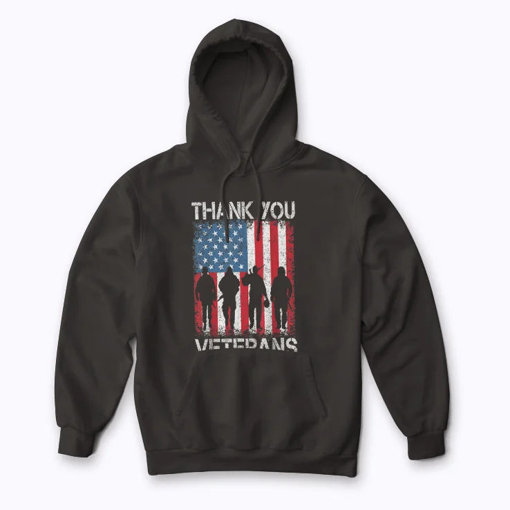 Veterans Day Shirt Gifts Thank You Veterans Hoodie with comfortable fit