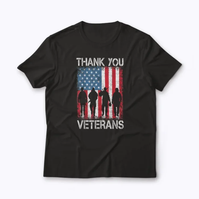 Veterans Day Shirt Gifts Thank You Veterans T-shirt featuring bold patriotic design