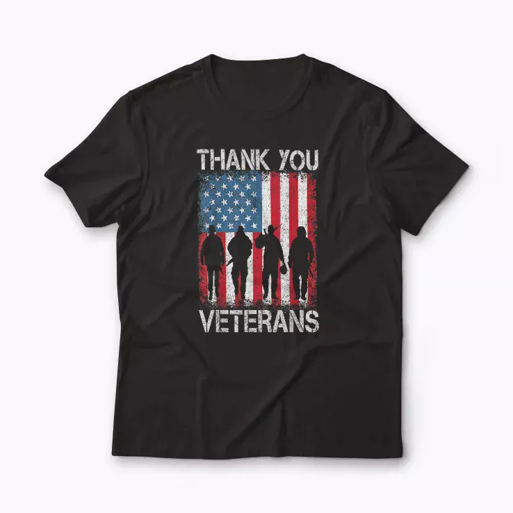 Veterans Day Shirt Gifts Thank You Veterans T-shirt featuring bold patriotic design