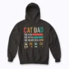 Vintage Cat Dad Snack Dealer Hoodie with playful cat snack design