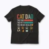 Vintage Cat Dad Snack Dealer T-shirt featuring a cat holding a snack bag