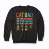 Vintage Cat Dad Snack Dealer Sweatshirt showcasing a cat snack graphic