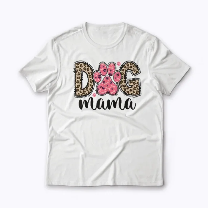 Vintage Dog Mom Funny Dog Paw Gift Women T-shirt