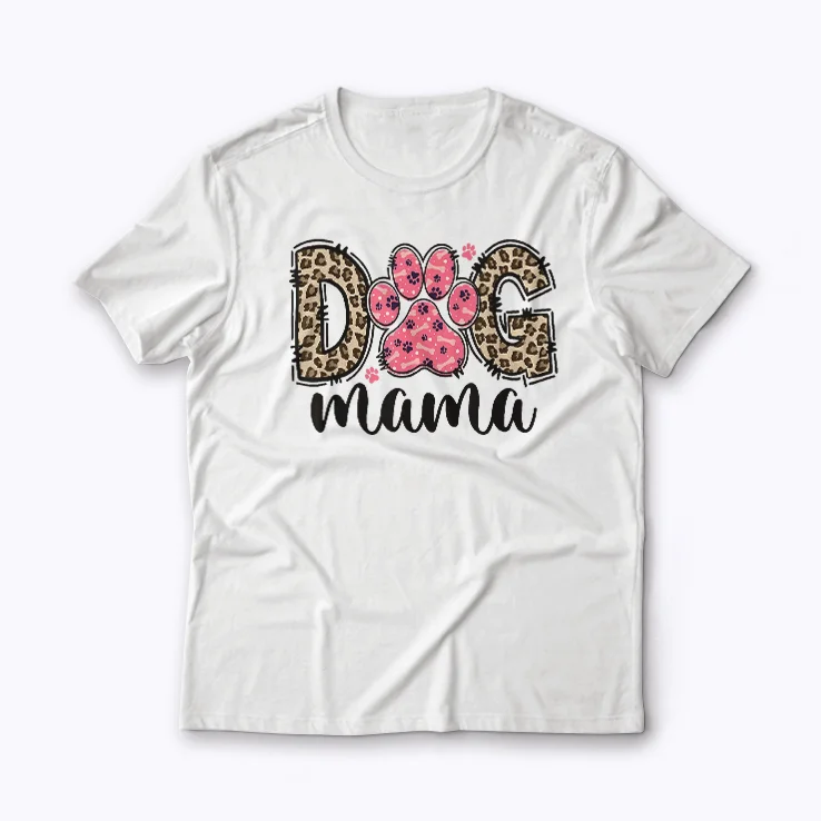 Vintage Dog Mom Funny Dog Paw Gift Women T-shirt