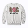 Vintage Dog Mom Funny Dog Paw Gift Women Sweatshirt